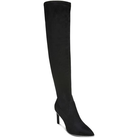 Bar III Women Milliee Over the Knee Stiletto Riding Boots Size US 9M Black - Picture 1 of 4